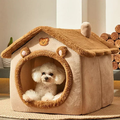 Cama Plegable para Perros y Gatos Pequeños de Algodón – Diseño Acogedor y Práctico, Ideal para Viajes 1