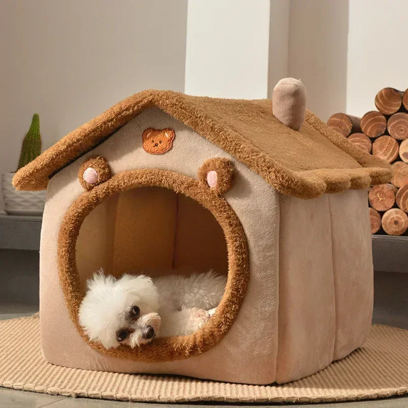 Cama Plegable para Perros y Gatos Pequeños de Algodón – Diseño Acogedor y Práctico, Ideal para Viajes 2