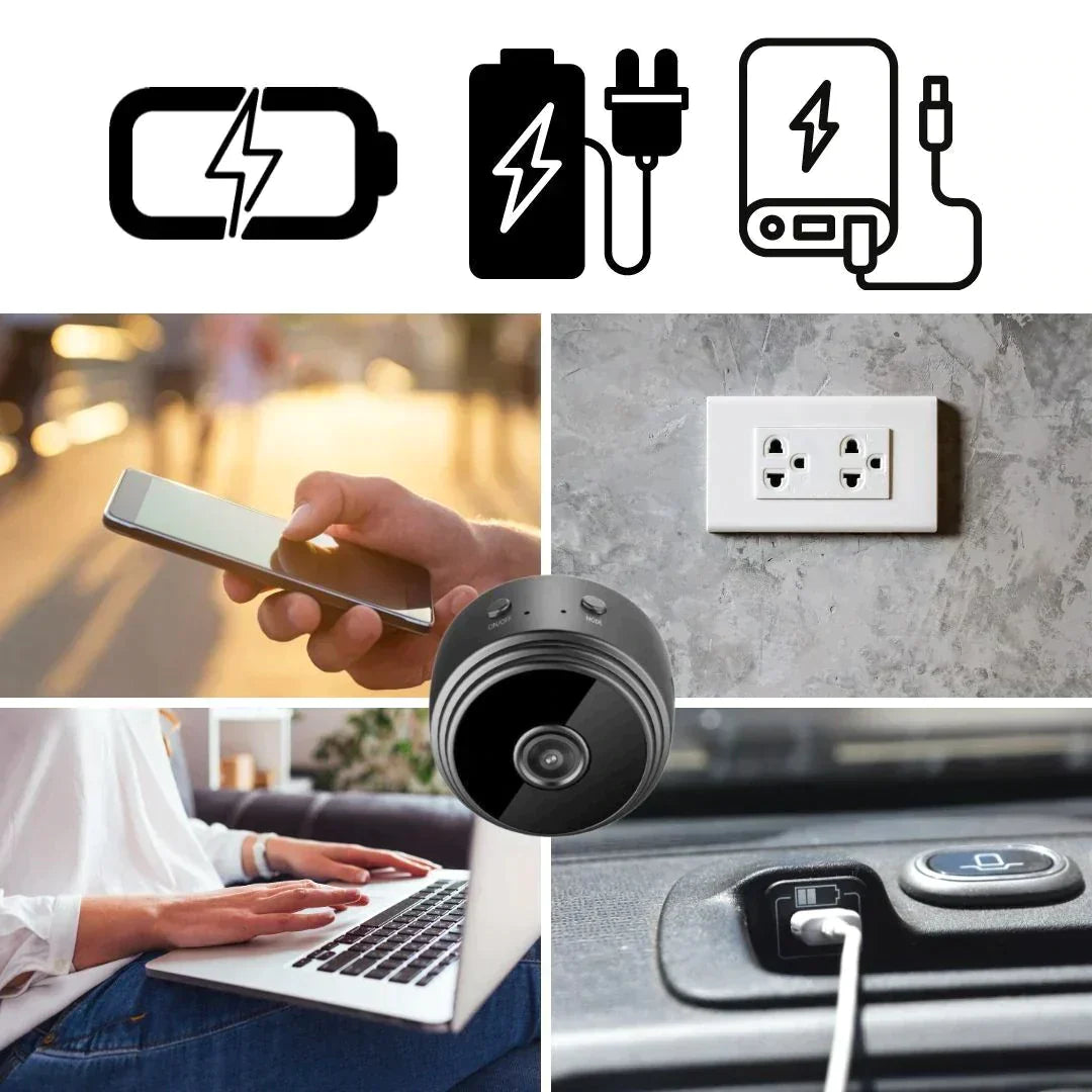 Cámara de Seguridad Inalámbrica Ultracompacta con Conectividad WiFi y Grabación de Alta Calidad 3