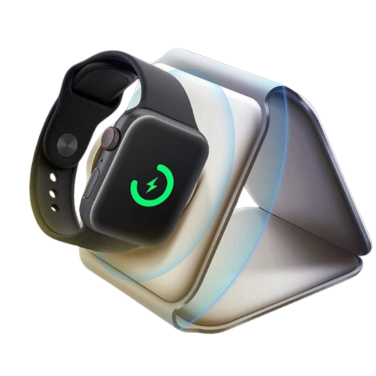 Cargador Inalámbrico Plegable 3 en 1 para iPhone, Apple Watch y AirPods – Carga Inalámbrica Rápida y Diseño Compacto 0