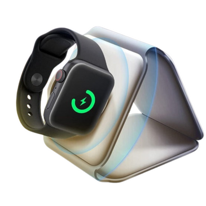 Cargador Inalámbrico Plegable 3 en 1 para iPhone, Apple Watch y AirPods – Carga Inalámbrica Rápida y Diseño Compacto 0