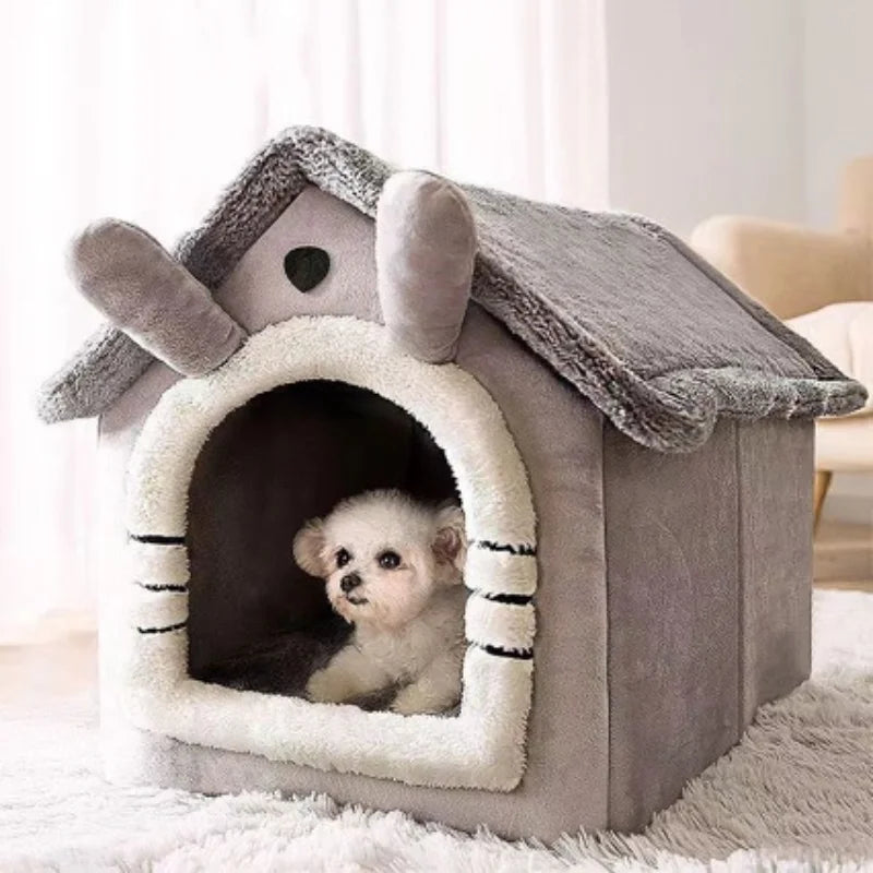Casa para Perros Pequeños Lavable y Desmontable, Comodidad Todo el Año en Korduroy 2