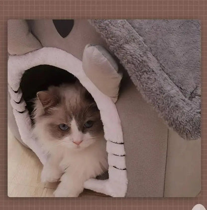 Casa para Perros Pequeños Lavable y Desmontable, Comodidad Todo el Año en Korduroy 4