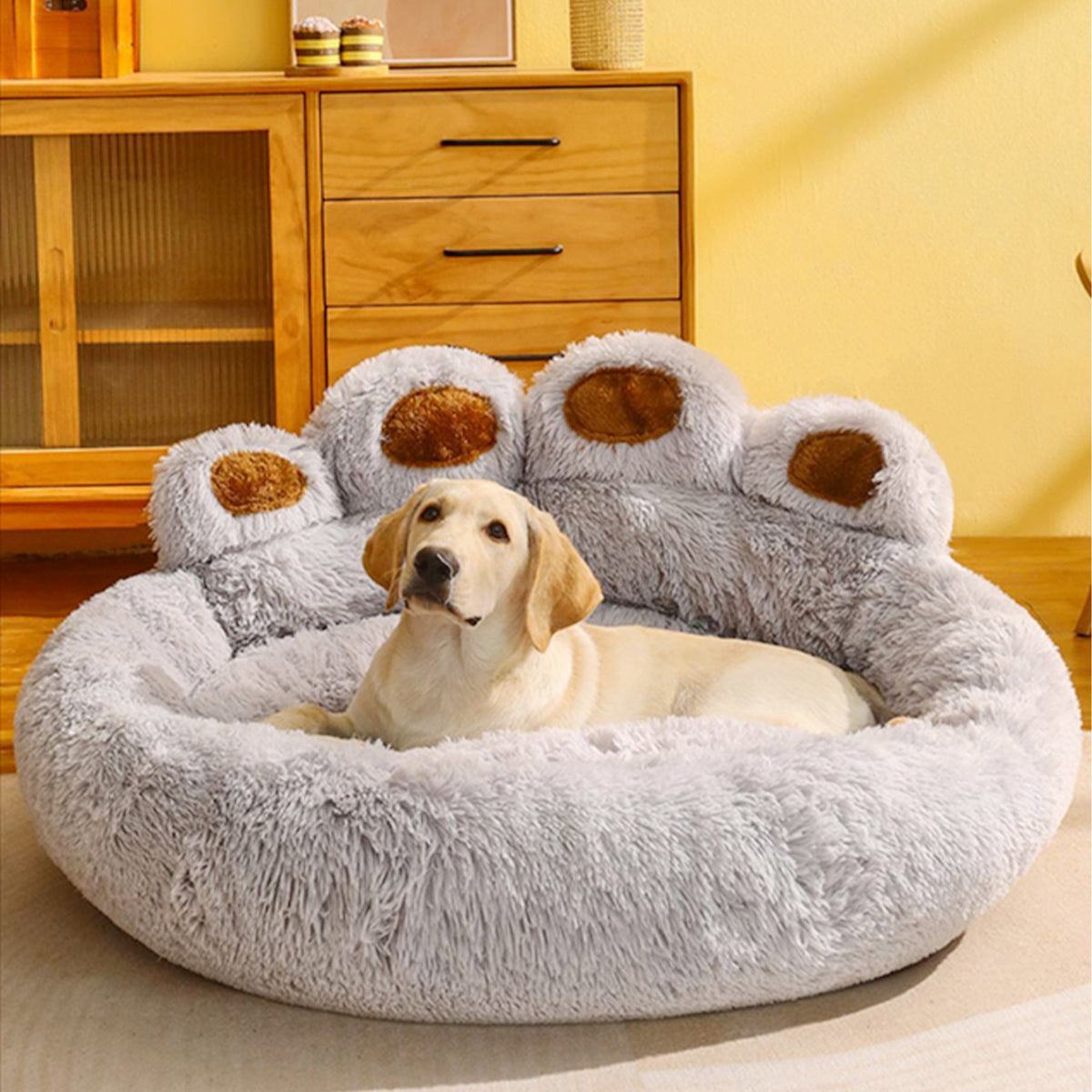 Cesta Lavable Esponjosa para Mascotas Pequeñas y Medianas – Ideal para Perros y Gatos, Material Suave y Cómodo 0