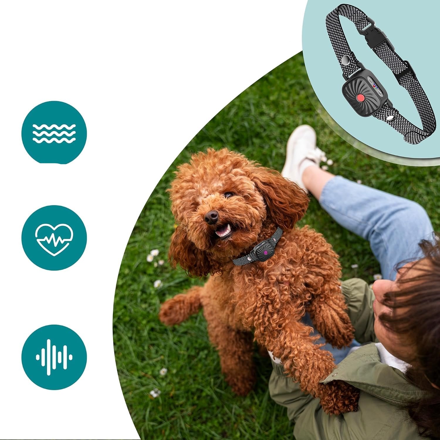 Collar Antiladridos Ajustable para Perros - Tecnología Humana, Comodidad y Material Duradero, Ideal para Entrenamientos y Paseos 2