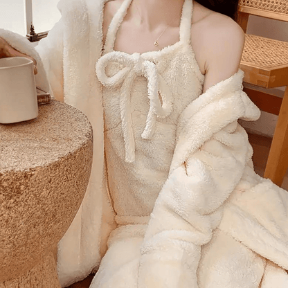 Conjunto de Ropa de Salón Acogedor y Grueso, Suave y Transpirable – Ideal para Relajarse en Casa, Color Beige 2