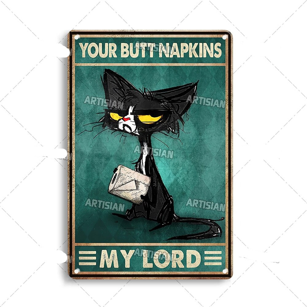 Cuadro Decorativo de Gato Artístico en Metal, 30 x 20 cm – Decoración de Pared Divertida para Interiores 10