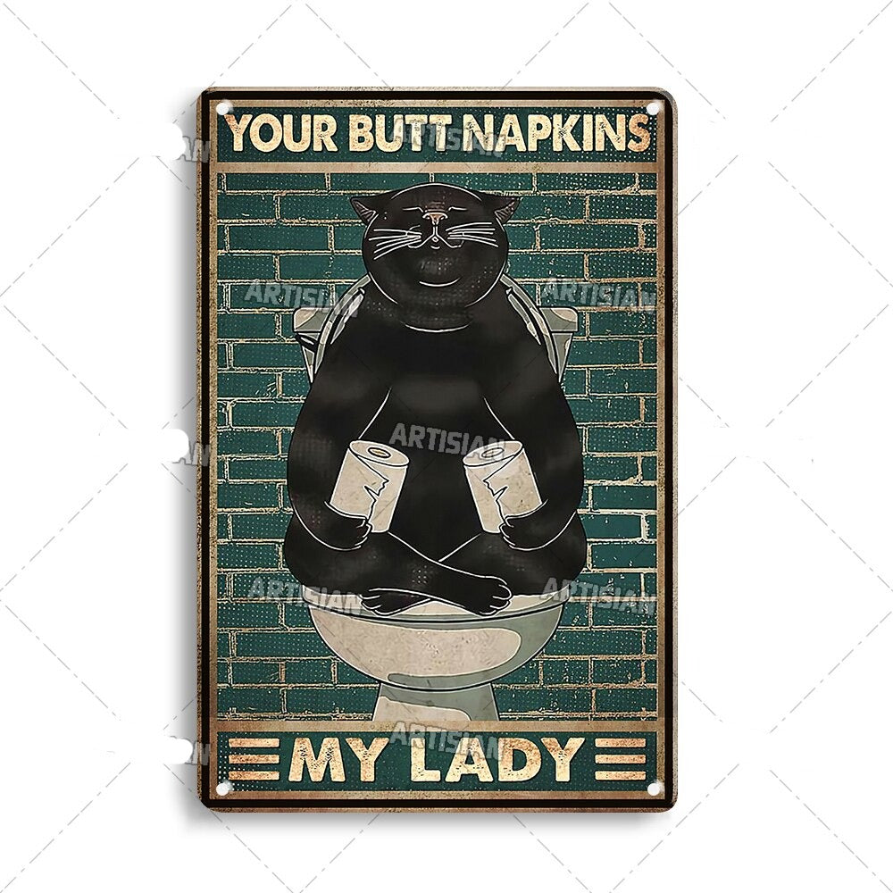 Cuadro Decorativo de Gato Artístico en Metal, 30 x 20 cm – Decoración de Pared Divertida para Interiores 21