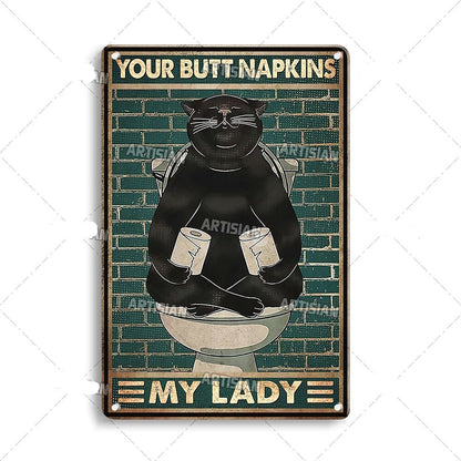 Cuadro Decorativo de Gato Artístico en Metal, 30 x 20 cm – Decoración de Pared Divertida para Interiores 21