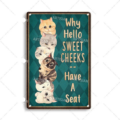 Cuadro Decorativo de Gato Artístico en Metal, 30 x 20 cm – Decoración de Pared Divertida para Interiores 8