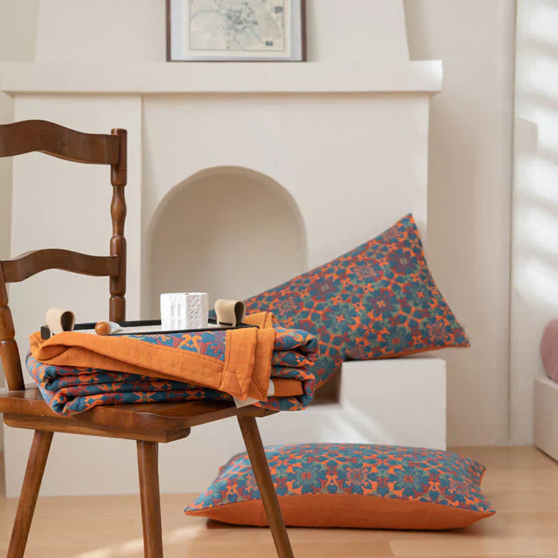 Edredón Floral de Algodón 100% Orgánico – Edredón Nórdico Transpirable y Cómodo para Dormitorio 120x150 cm a 200x230 cm 5