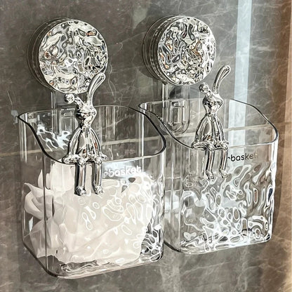 Estante Organizator Multifuncional Transparente para Cosméticos y Especias – Fácil Instalación en Azulejos y Vidrio 2