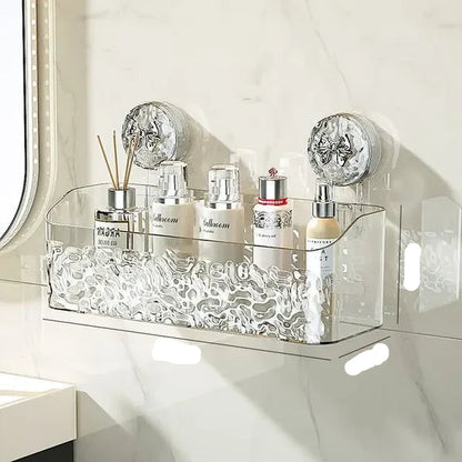 Estante Organizator Multifuncional Transparente para Cosméticos y Especias – Fácil Instalación en Azulejos y Vidrio 3