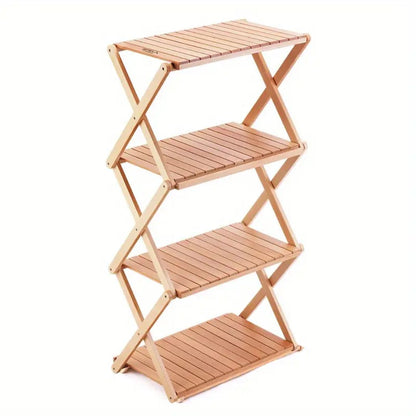 Estante Plegable de Madera Multicapa – Soporte Liviano para Organización en Hogar y Oficina 1
