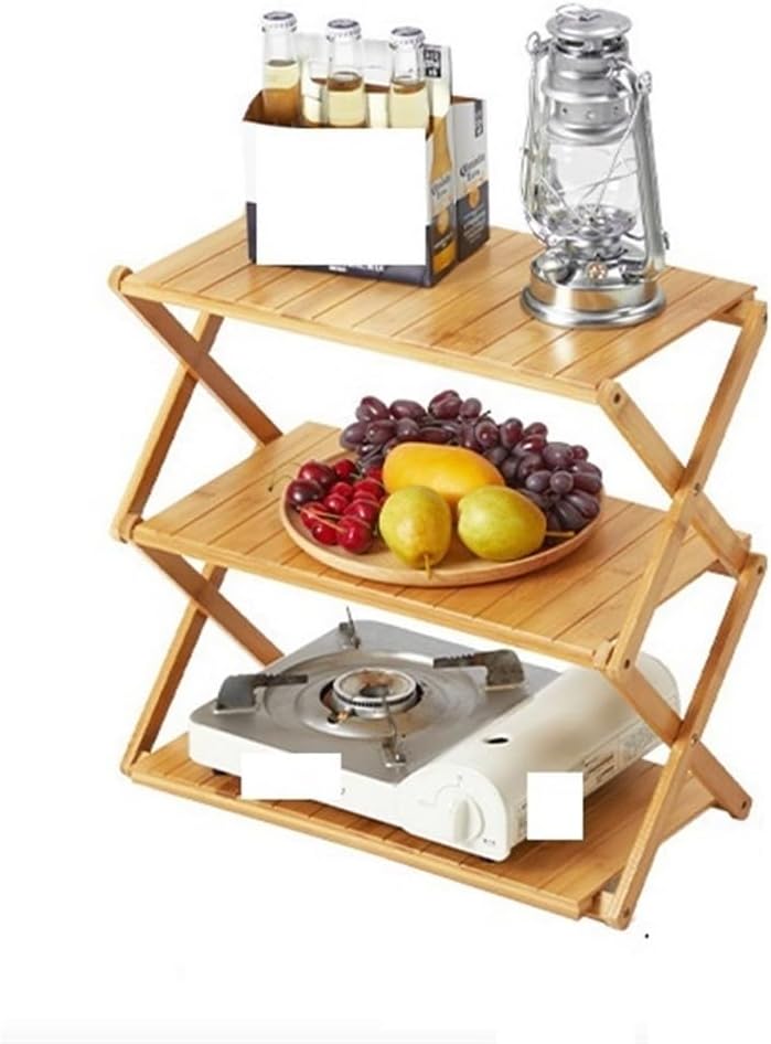 Estante Plegable de Madera Multicapa – Soporte Liviano para Organización en Hogar y Oficina 2