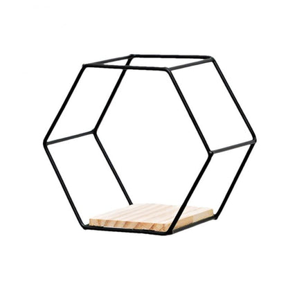 Estante de Pared Hexagonal de Metal – Estantería Moderna para Decoración y Almacenamiento en el Hogar 5