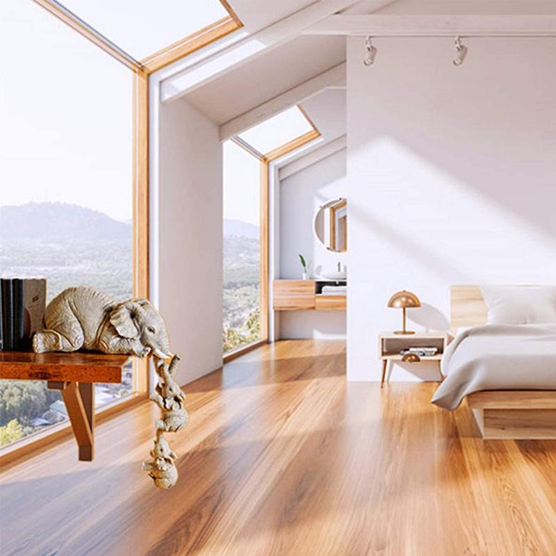 Figura Decorativa de Elefante en 3 Piezas – Artesanía en Resina para Decoración del Hogar 1