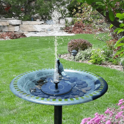 Fuente Solar para Jardín Ecológica – Fuente de Agua para Pájaros, Relajante y Natural, 16 cm Diámetro, Fácil Instalación 1