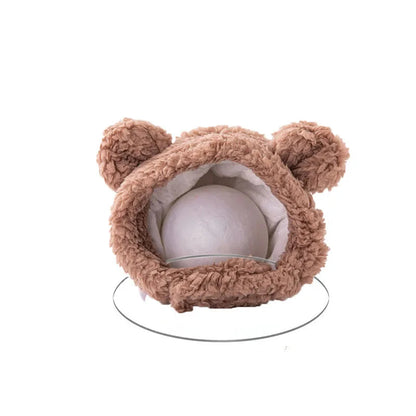 Gorro de Invierno para Mascotas con Diseño de Oso y Conejo – Accesorio Cálido para Perros y Gatos, Forro Polar, Tamaño 30-35 cm 10