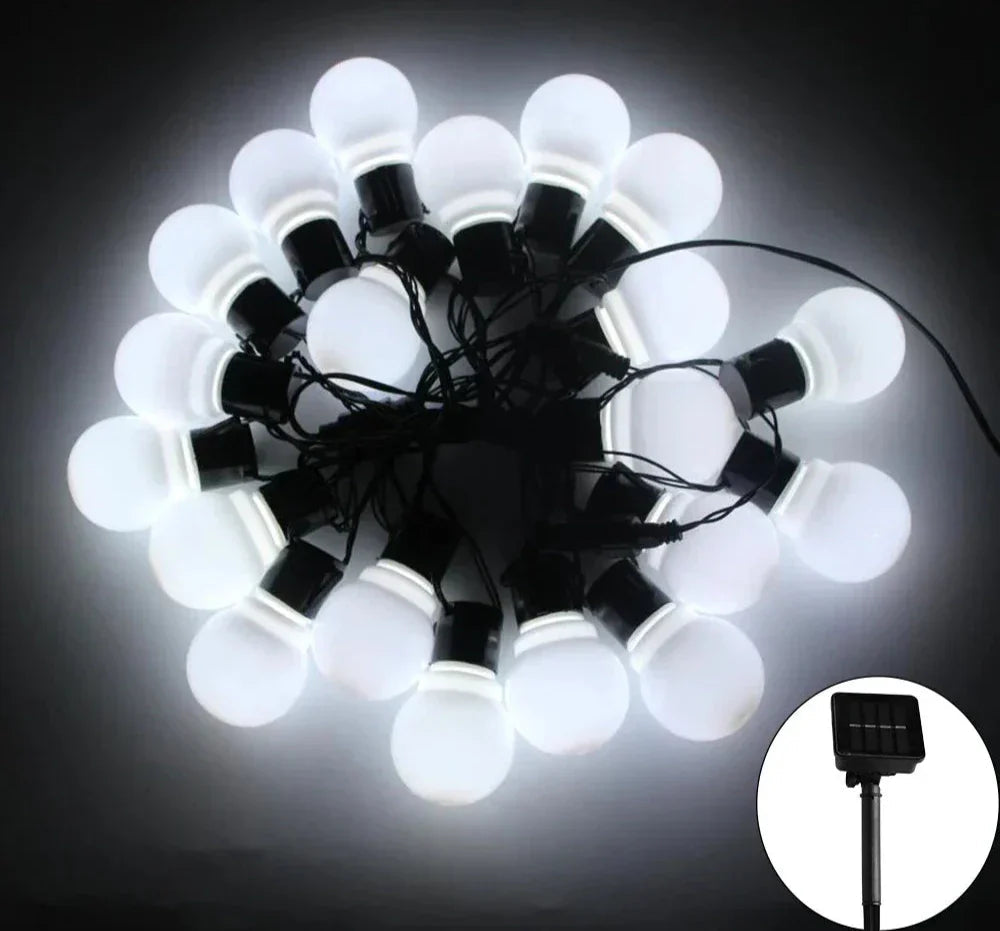 Guirnalda Solar Exterior de Luces LED Resistente al Agua para Jardín y Terraza, Iluminación Ecológica, 500 cm 8