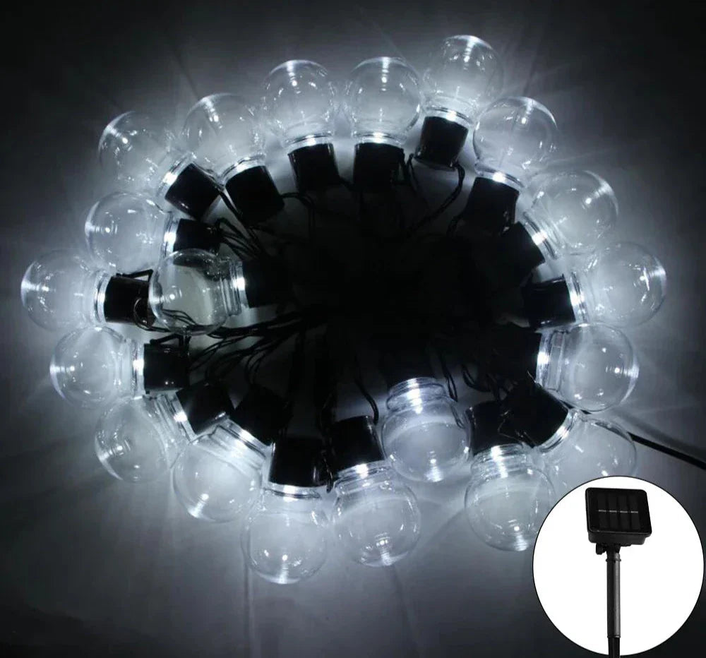 Guirnalda Solar de Luces Exterior 5m o 10m – Iluminación Ecológica para Jardín y Terraza 6