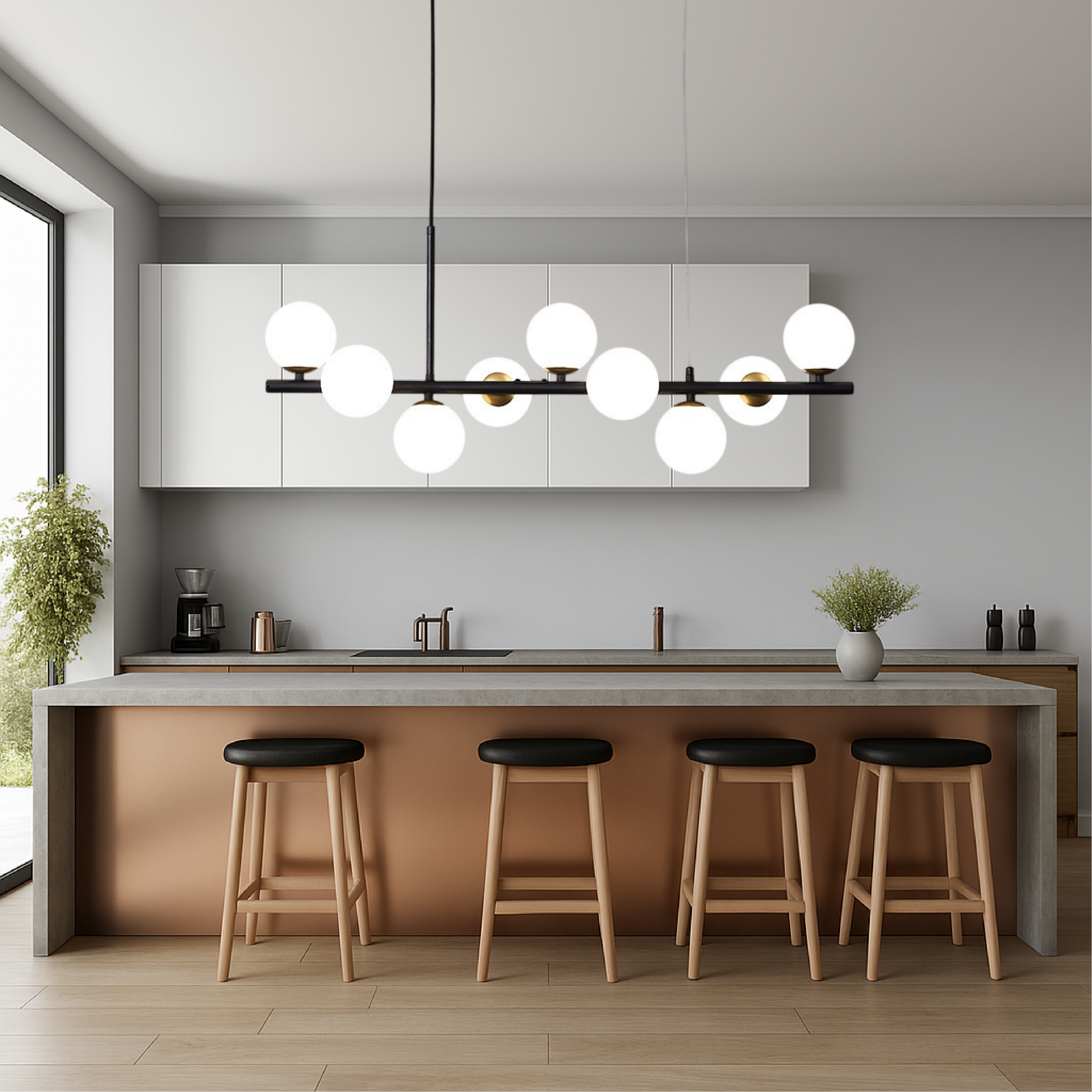 Lámpara Colgante Moderna LED Negra con Altura Regulable para Comedor – Diseño Elegante y Funcional 5
