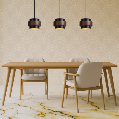 Lámpara Colgante Moderna de Travertino Negro, Altura Regulable – Ideal para Comedor y Salón, Lámparas de Techo Elegantes 3