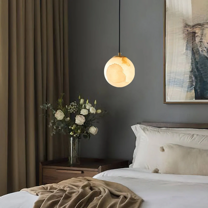 Lámpara Colgante de Alabastro Travertino para Techo – Iluminación Moderna y Sofisticada para Comedor, Sala y Dormitorio 4