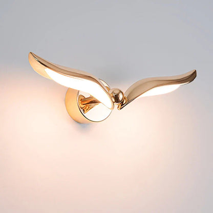 Lámpara de Pared Aplique Gaviota con Acabado Dorado – Iluminación Elegante para Sala y Dormitorio 4