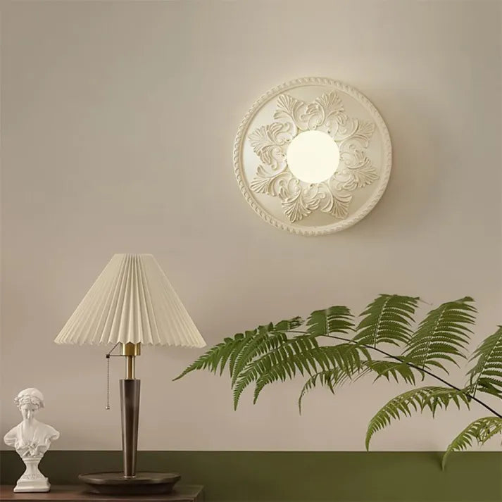 Lámpara de Pared Artística de Resina con Luz LED Cálida – Diseño Moderno para Interiores, 30 cm Diámetro 0