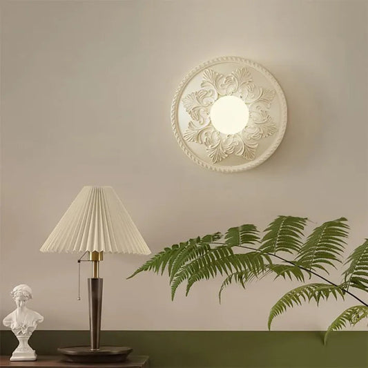 Lámpara de Pared Artística de Resina con Luz LED Cálida – Diseño Moderno para Interiores, 30 cm Diámetro 0