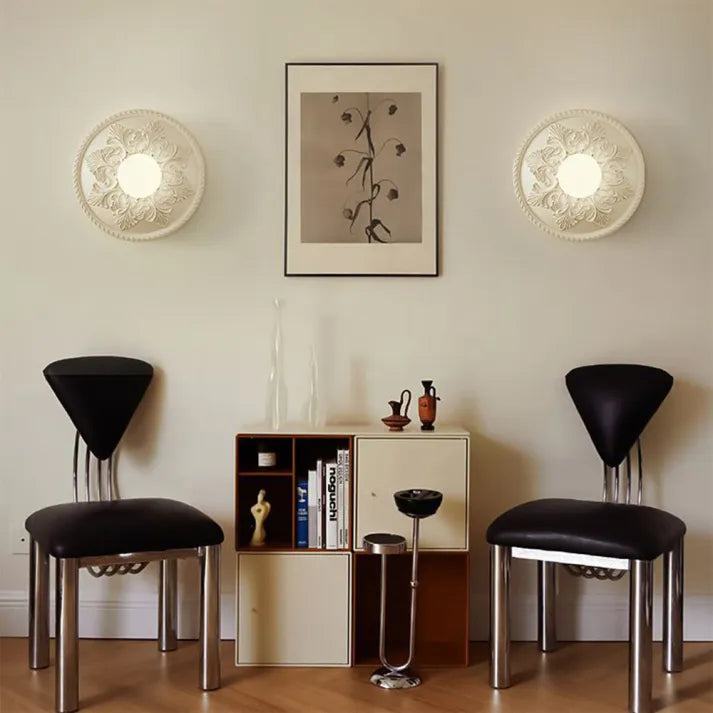 Lámpara de Pared Artística de Resina con Luz LED Cálida – Diseño Moderno para Interiores, 30 cm Diámetro 1