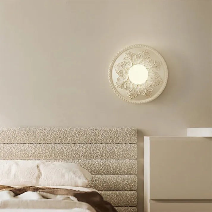 Lámpara de Pared Artística de Resina con Luz LED Cálida – Diseño Moderno para Interiores, 30 cm Diámetro 2