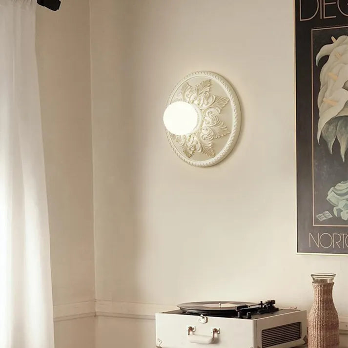 Lámpara de Pared Artística de Resina con Luz LED Cálida – Diseño Moderno para Interiores, 30 cm Diámetro 3