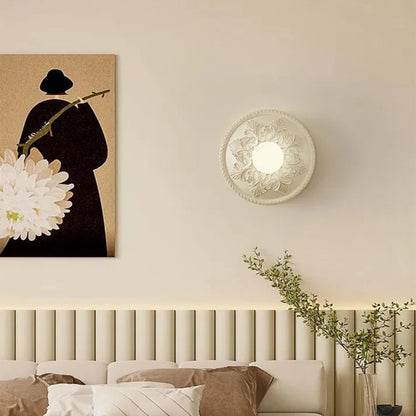 Lámpara de Pared Artística de Resina con Luz LED Cálida – Diseño Moderno para Interiores, 30 cm Diámetro 4