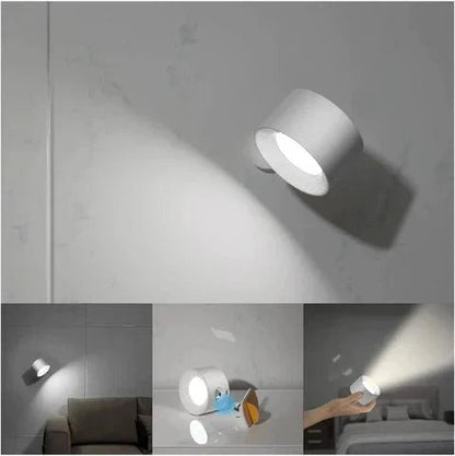 Lámpara de Pared Inalámbrica con Ajuste de Luz y Rotación 360° – Aplique Pared Portátil con Tres Colores de Luz 7