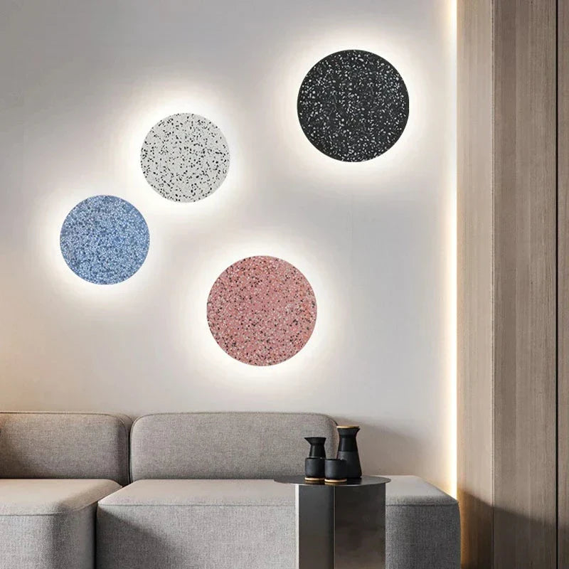 Lámpara de Pared Moderna de Hormigón LED, Aplique Pared Estilo Industrial, Varios Tamaños y Colores 3