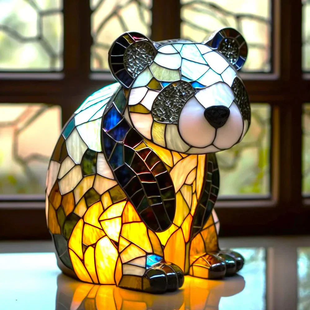 Lámpara de Techo Artística de Vidrio con Motivos Animales – Iluminación Decorativa y Ambiente Acogedor 1