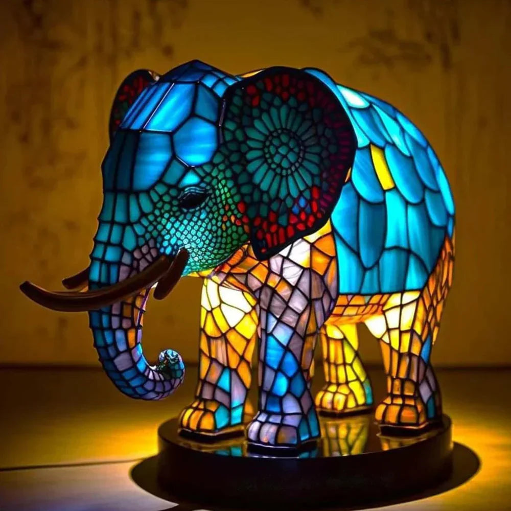 Lámpara de Techo Artística de Vidrio con Motivos Animales – Iluminación Decorativa y Ambiente Acogedor 17