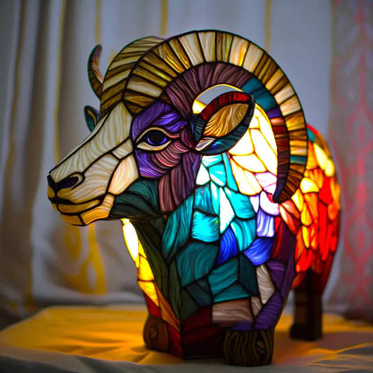 Lámpara de Techo Artística de Vidrio con Motivos Animales – Iluminación Decorativa y Ambiente Acogedor 9
