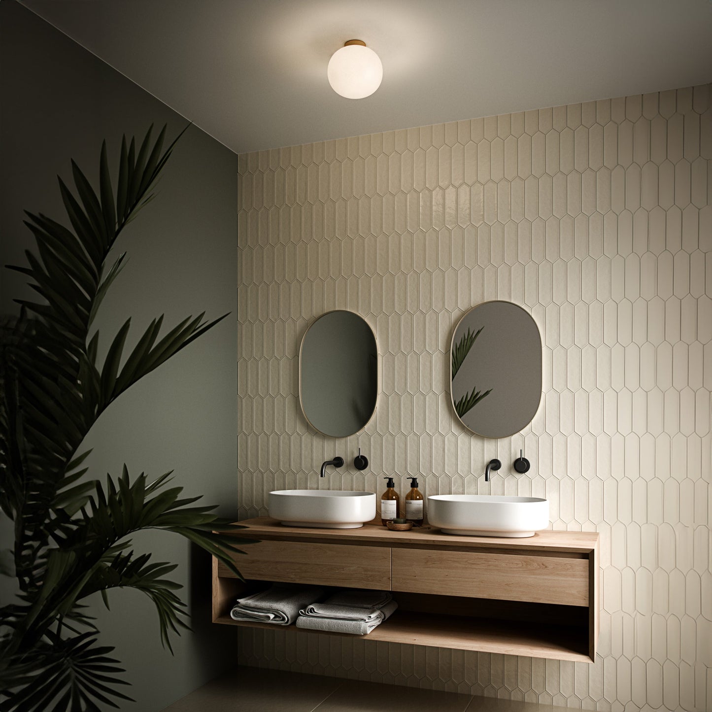 Lámpara de Techo de Vidrio Inflatable de 27.5 cm – Acabados Elegantes en Bronce y Ahumado 3