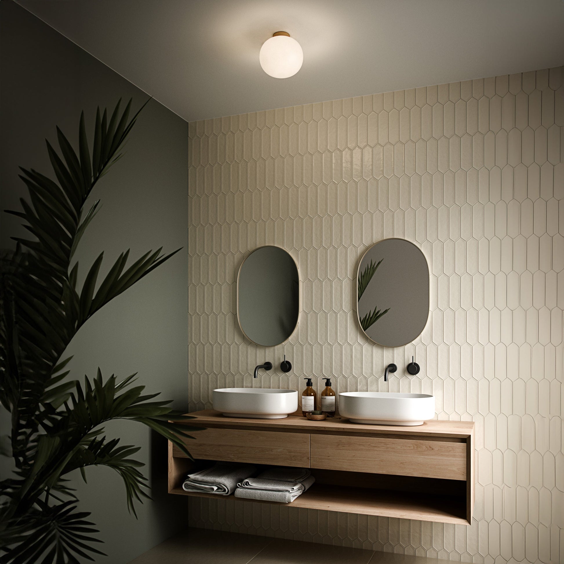 Lámpara de Techo de Vidrio Inflatable de 27.5 cm – Acabados Elegantes en Bronce y Ahumado 3