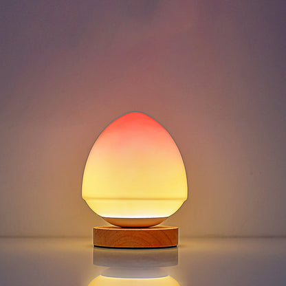 Lámpara de mesa de cristal color melocotón 0