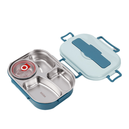 Lonchera de Acero Inoxidable con 4 Compartimentos y Tazón de Sopa – Perfecta para Comidas en Movimiento 11