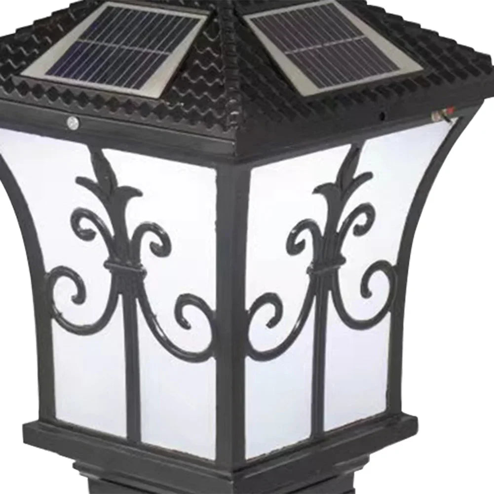 Luz Solar Elegante para Jardín, Iluminación Retro Ecológica y Duradera, 38 cm x 20 cm, Negro 2