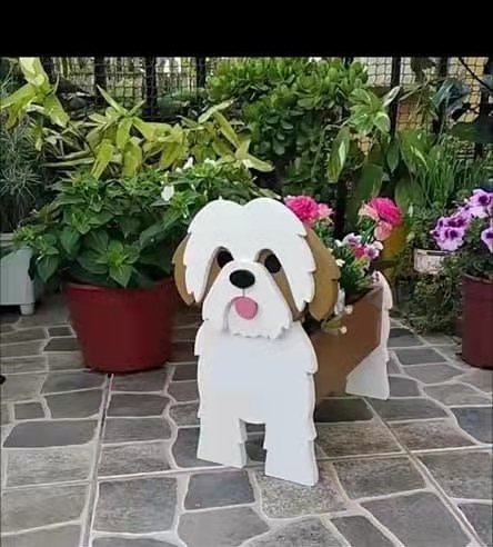 Macetero Decorativo en Forma de Perro para Interiores y Jardines – Maceteros Exterior e Interior, Ideal para Amantes de Mascotas 14