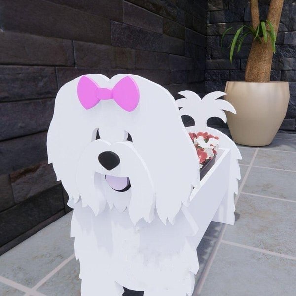 Macetero Decorativo en Forma de Perro para Interiores y Jardines – Maceteros Exterior e Interior, Ideal para Amantes de Mascotas 19