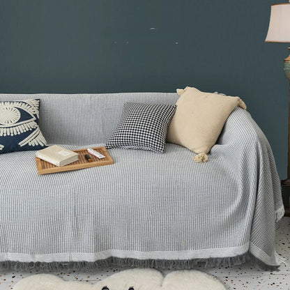 Manta con Flecos de Algodón y Poliéster – Diseño Nórdico Elegante para Sofá y Cama, 90x150 cm 10