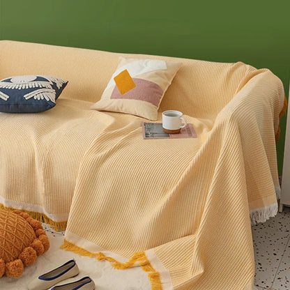 Manta con Flecos de Algodón y Poliéster – Diseño Nórdico Elegante para Sofá y Cama, 90x150 cm 11