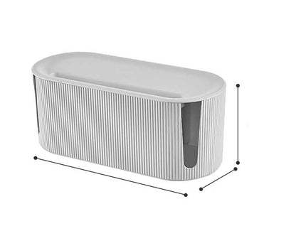 Organizador de Cables y Cargadores Moderno – Set de 2 Piezas en Plástico Blanco, Ideal para Oficina y Hogar 5